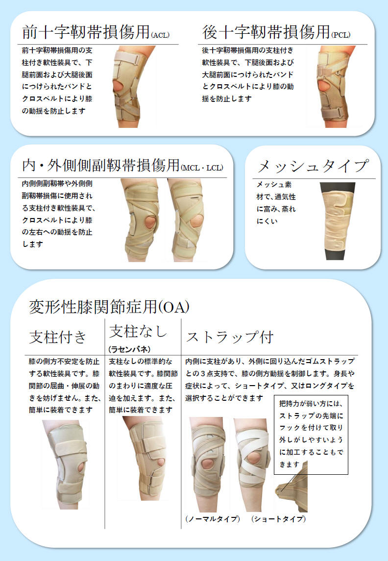 左膝前十字靭帯 再建術後用の装具 - トレーニング/エクササイズ